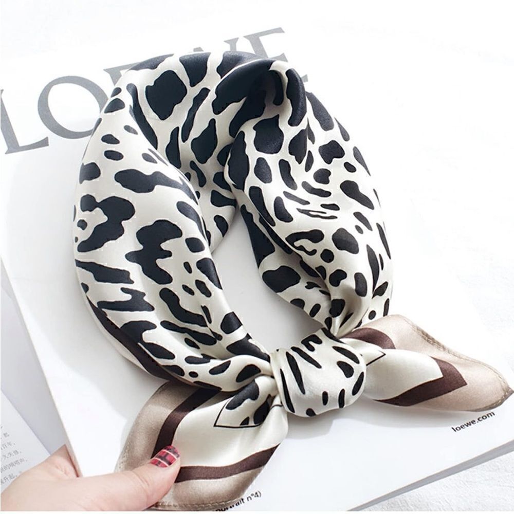 Cow Print Silk Scarf